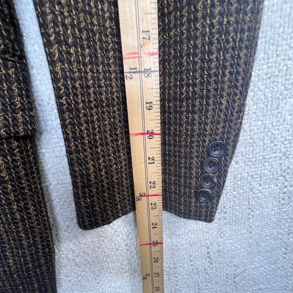 Hickey Freeman Boardroom 44R Brown 100% Wool Sport Coat Blazer USA Made
